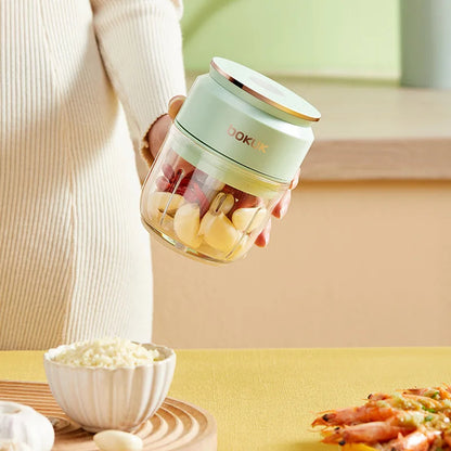 Mi Glass Electric Garlic Crusher – Portable USB Rechargeable Mini Food Chopper