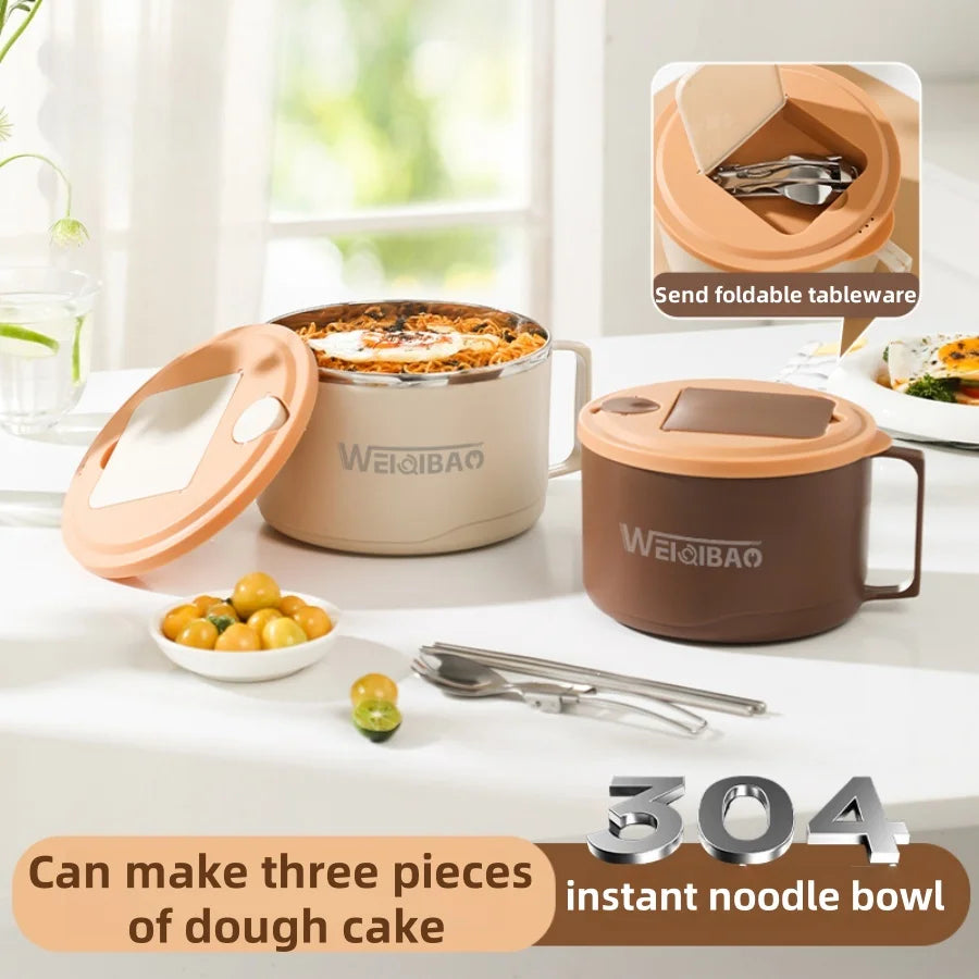 Stainless Steel Large Capacity Instant Noodle Bowl