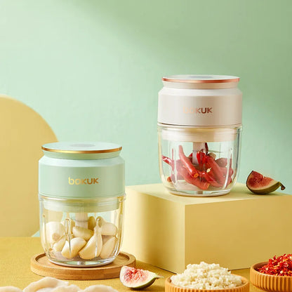 Mi Glass Electric Garlic Crusher – Portable USB Rechargeable Mini Food Chopper