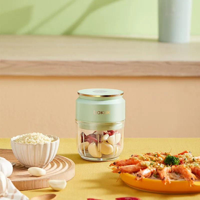 Mi Glass Electric Garlic Crusher – Portable USB Rechargeable Mini Food Chopper