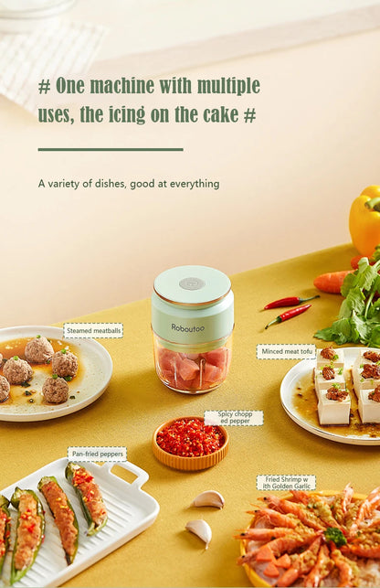 Mi Glass Electric Garlic Crusher – Portable USB Rechargeable Mini Food Chopper