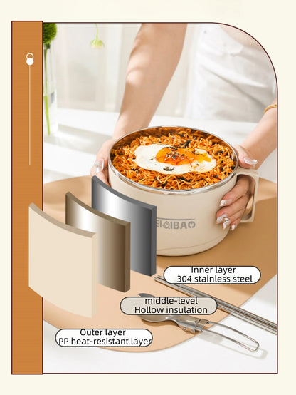 Stainless Steel Large Capacity Instant Noodle Bowl