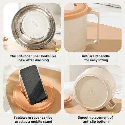 Stainless Steel Large Capacity Instant Noodle Bowl