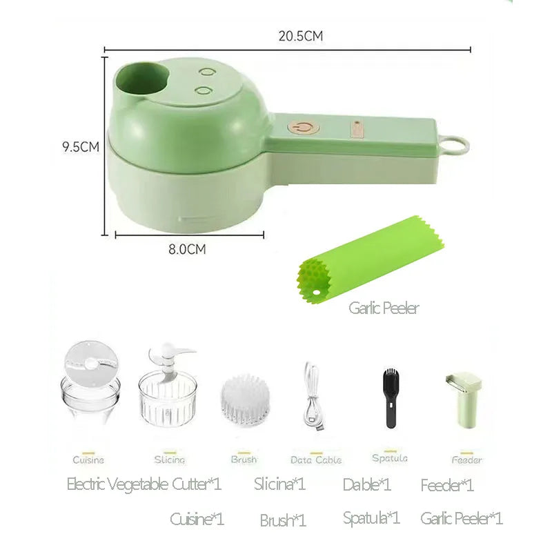 4-In-1 Multifunctional Electric Vegetable Cutter