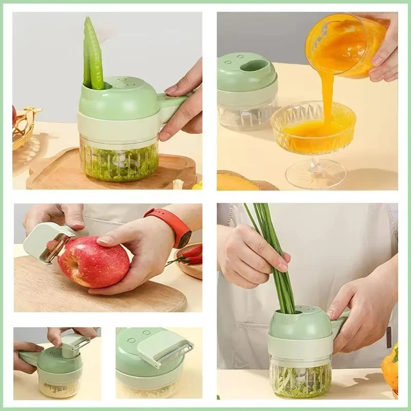 4-In-1 Multifunctional Electric Vegetable Cutter