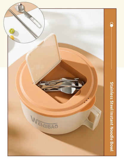 Stainless Steel Large Capacity Instant Noodle Bowl