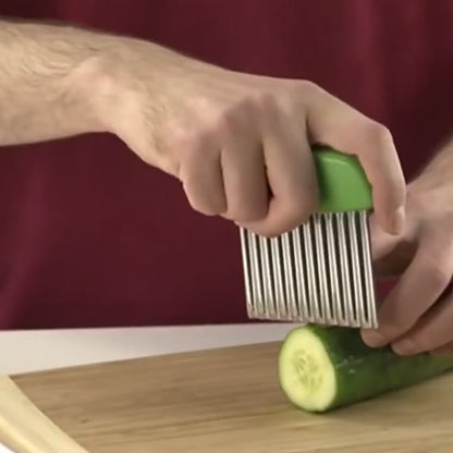 Stainless Steel Crinkle Wavy Slicer Knife